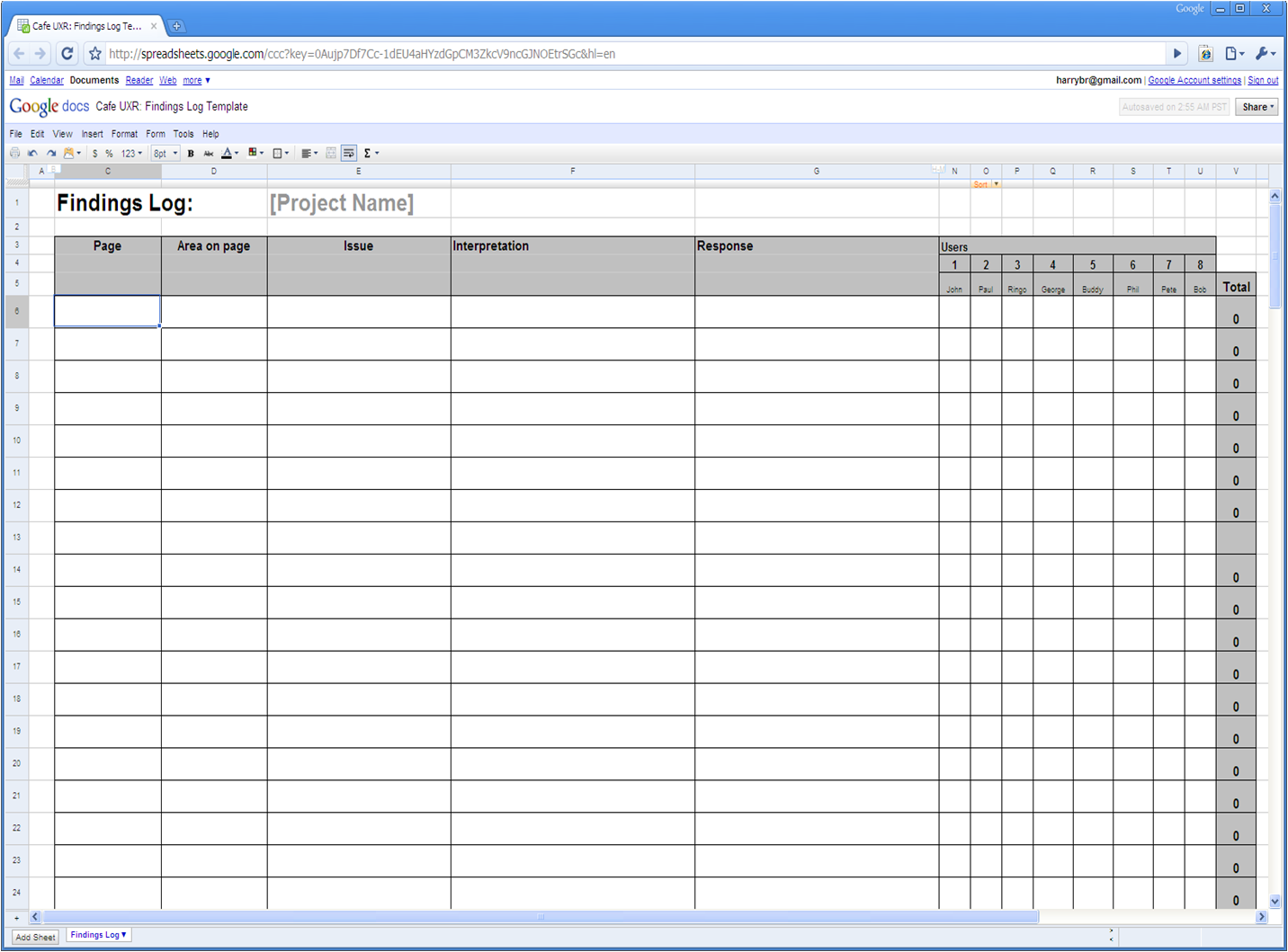 Free Log Book Template Excel