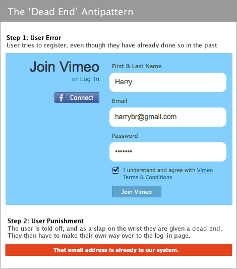 dead end ux antipattern