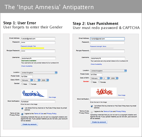 input amnesia UX antipattern