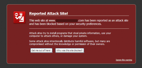 irefox 3.5.1 Malware Warning Interstitial